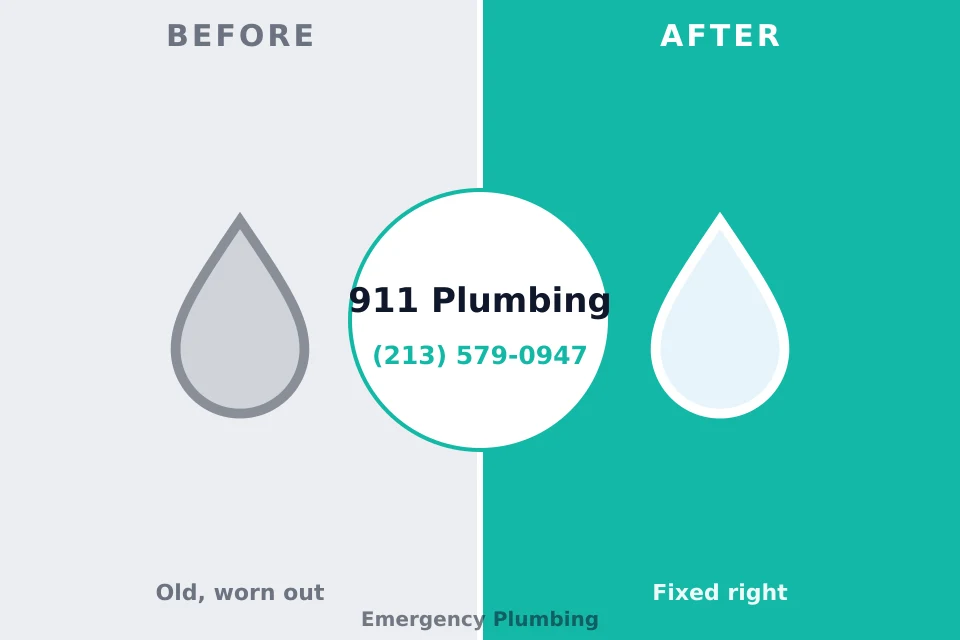 Before and after: plumbing repair Oxford, OH